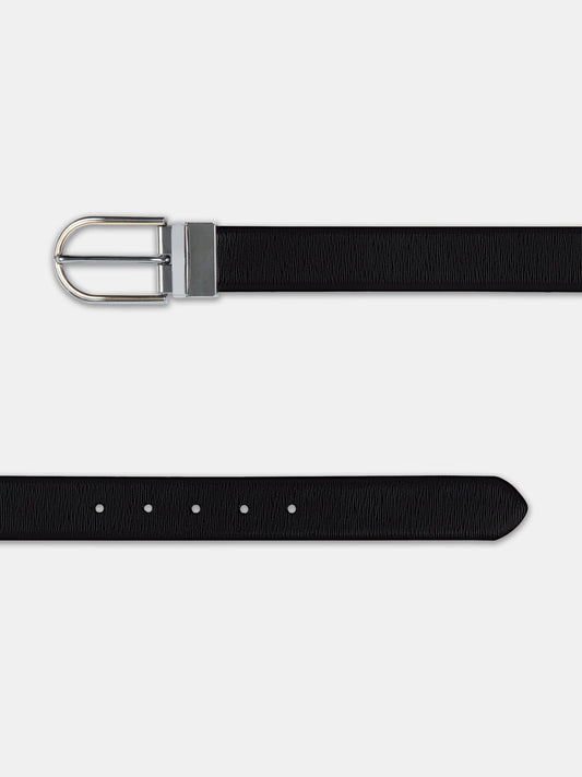 Plus Size Croc-Embossed Reversible Leather Belt