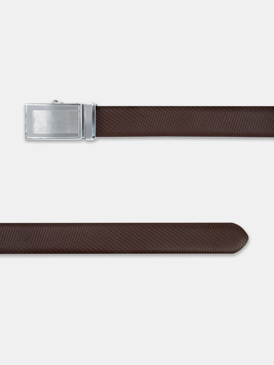 Plus Size Polished Autolock Leather Belt
