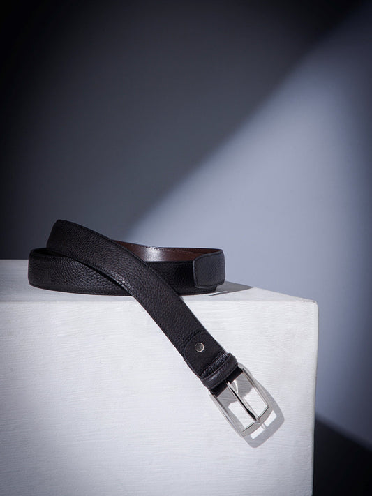 Plus Size Pebble Autolock Leather Belt