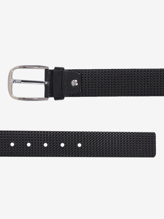 Basket Weave Embossed Leather Belt