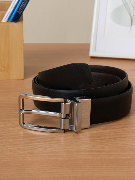Plus Size Textured Reversible Leather Belt