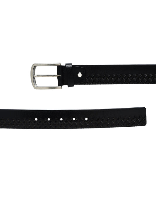 Dual-Texture Leather Belt