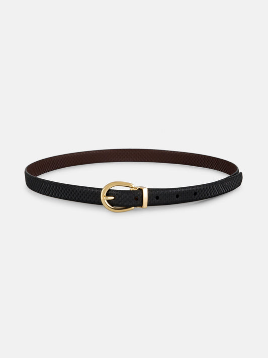 Minimal Reversible Leather Belt