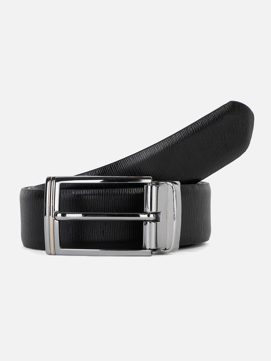 Micro Ribbed Leather Belt