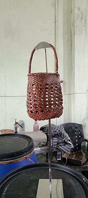 Cannage Pipe Bucket YOCO (Y99880CPB) Small Tote Bag in Hand-Woven Leather