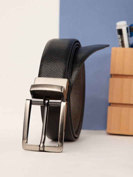 Plus Size Saffiano Reversible Leather Belt