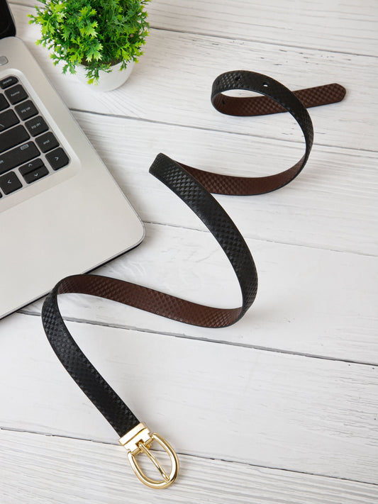 Minimal Reversible Leather Belt